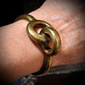 Architectural Hefty Brass Bracelet